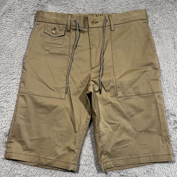 Luciano Barbera Soft Trouser Chino Shorts Men's 48 US 32 Khaki Brown‎ Beige NWT - Picture 1 of 8